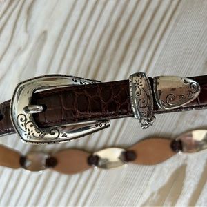 Brighton genuine leather and silver belt. Excellent condition
